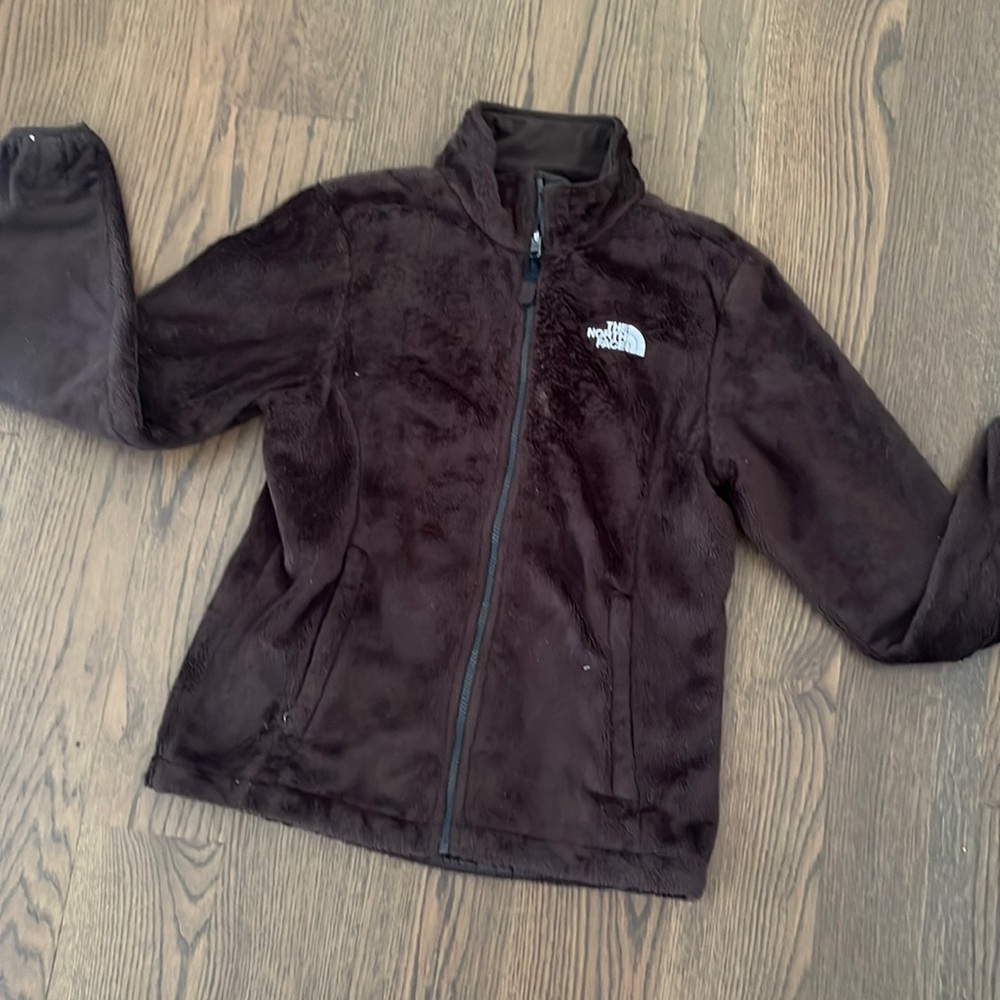 North Face Brown Zip Up Fleece